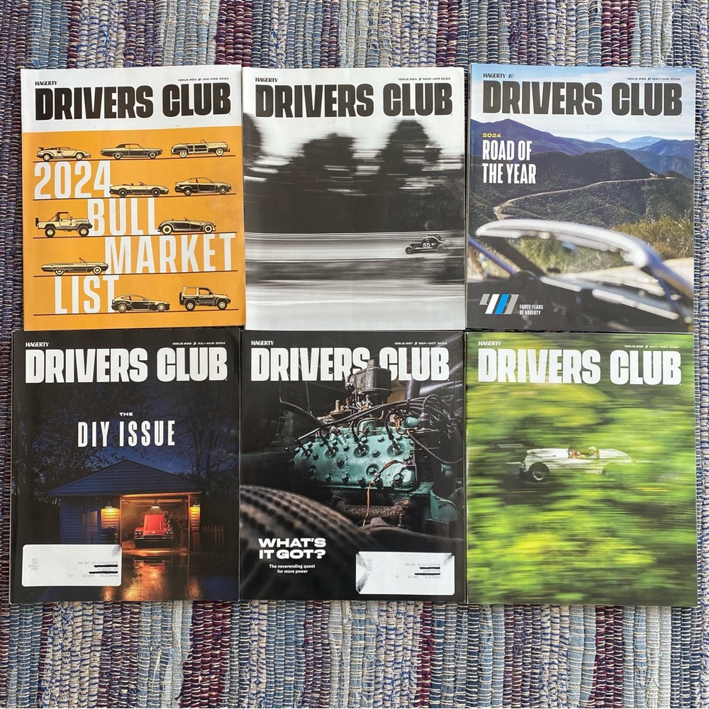 2024 Hagerty Drivers Club Magazine Collection. Complete set.